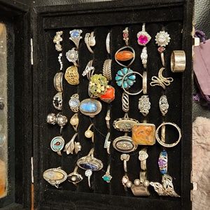 MASSIVE STERLING SILVER RING COLLECTION FOR SALE